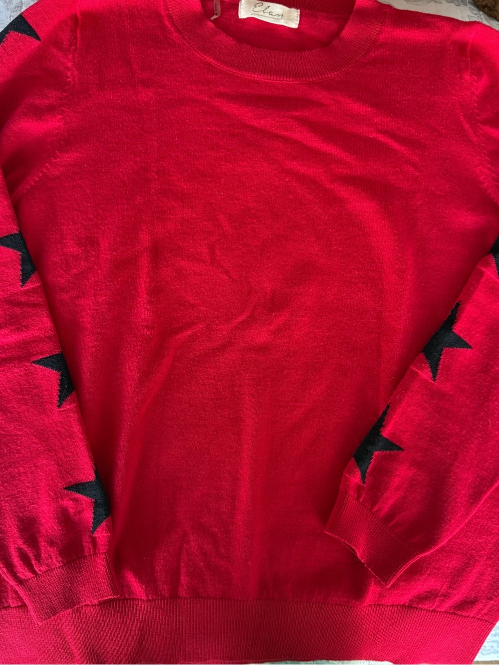 Elan Vibrant Red Crewneck Sweater
